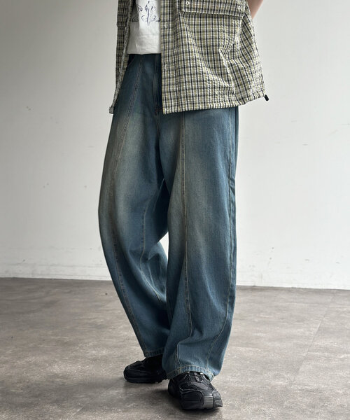 CPCM（シーピーシーエム）の「綿麻センターシームライトデニム（デニムパンツ・レディース・ブルー/インディゴブルー/ブラック・MEDIUM/LARGE）」の19枚目の写真