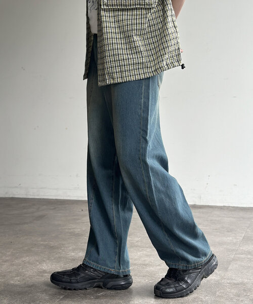 CPCM（シーピーシーエム）の「綿麻センターシームライトデニム（デニムパンツ・レディース・ブルー/インディゴブルー/ブラック・MEDIUM/LARGE）」の22枚目の写真