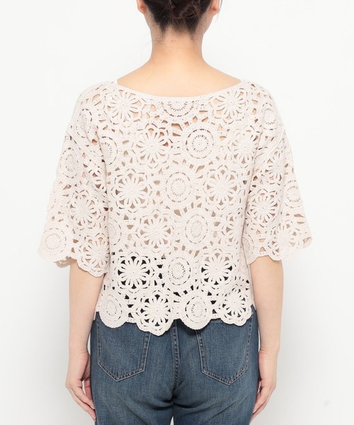 LOWRYS FARM(ローリーズファーム)の「クロシェ2WAYカーディガン 499228(カーディガン/ボレロ・レディース・イエロー/アイボリー/ブラック・FREE)」の15枚目の写真