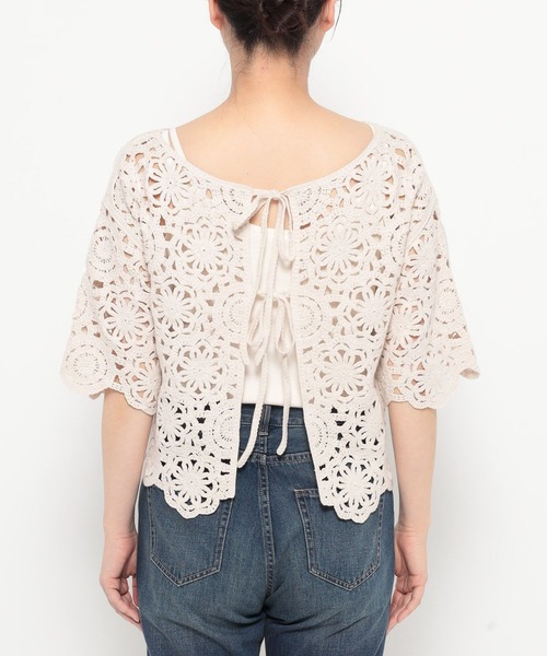 LOWRYS FARM(ローリーズファーム)の「クロシェ2WAYカーディガン 499228(カーディガン/ボレロ・レディース・イエロー/アイボリー/ブラック・FREE)」の17枚目の写真