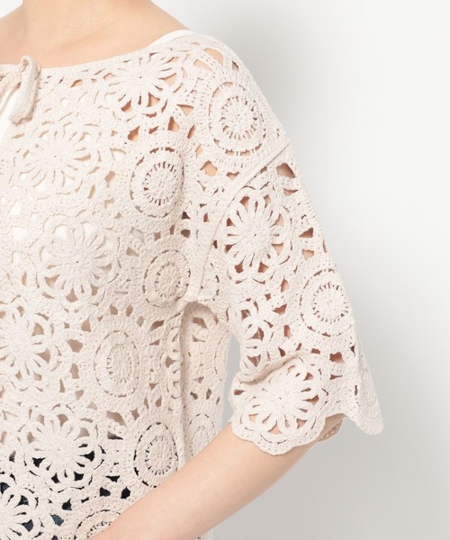 LOWRYS FARM(ローリーズファーム)の「クロシェ2WAYカーディガン 499228(カーディガン/ボレロ・レディース・イエロー/アイボリー/ブラック・FREE)」の19枚目の写真