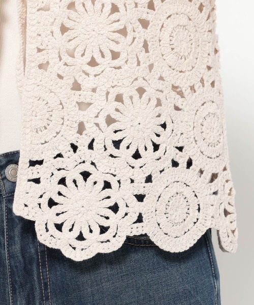 LOWRYS FARM(ローリーズファーム)の「クロシェ2WAYカーディガン 499228(カーディガン/ボレロ・レディース・イエロー/アイボリー/ブラック・FREE)」の20枚目の写真