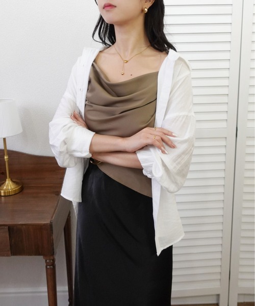 JACQUEMUS【関税送料込】ドレープサテントップ JACQUEMUS【関税送料込】ドレープサテントップ