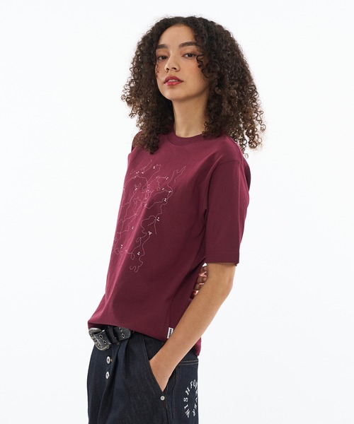 WISH FOR EVER(ウィッシュフォーエバー)の「MAP PRINT SHORT T / マッププリントショートTシャツ(Tシャツ/カットソー・メンズ・バーガンディー/グレー/オフホワイト/ネイビー・X-SMALL/MEDIUM/LARGE)」の16枚目の写真