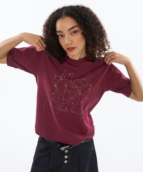 WISH FOR EVER(ウィッシュフォーエバー)の「MAP PRINT SHORT T / マッププリントショートTシャツ(Tシャツ/カットソー・メンズ・バーガンディー/グレー/オフホワイト/ネイビー・X-SMALL/MEDIUM/LARGE)」の18枚目の写真