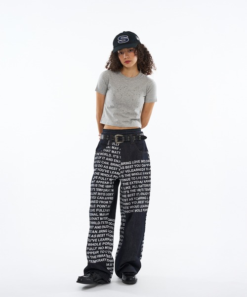 WISH FOR EVER(ウィッシュフォーエバー)の「MAP PRINT SHORT T / マッププリントショートTシャツ(Tシャツ/カットソー・メンズ・バーガンディー/グレー/オフホワイト/ネイビー・X-SMALL/MEDIUM/LARGE)」の6枚目の写真
