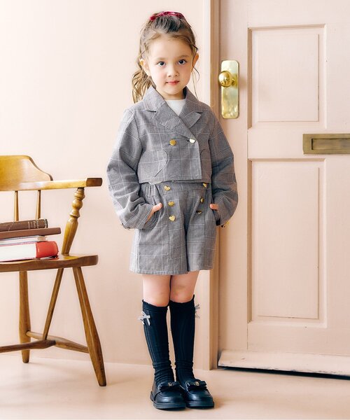 apres les cours（アプレレクール）の「ニーハイソックス（ソックス/靴下・キッズ・グレー/ブラック・15 /18/21）」の5枚目の写真