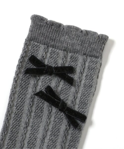 apres les cours（アプレレクール）の「ニーハイソックス（ソックス/靴下・キッズ・グレー/ブラック・15 /18/21）」の8枚目の写真