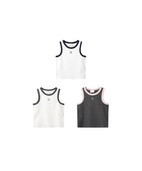 codegraphy（コードグラフィー）の「(Woman) Color combination sleeveless　CBEUWTX501（タンクトップ・レディース・ホワイト/グレー/クリーム・MEDIUM/SMALL）」の4枚目の写真