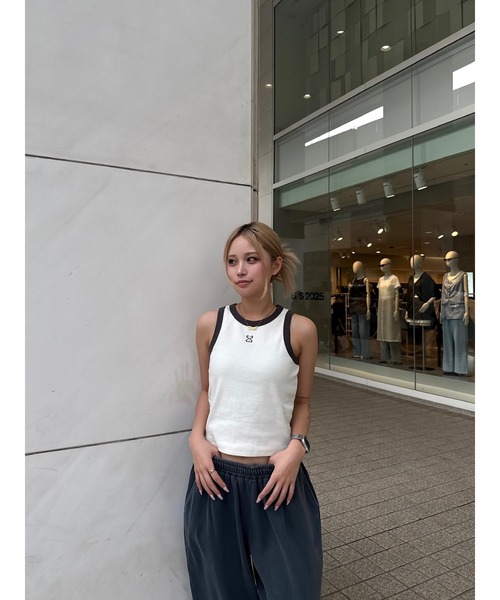 codegraphy（コードグラフィー）の「(Woman) Color combination sleeveless　CBEUWTX501（タンクトップ・レディース・ホワイト/グレー/クリーム・MEDIUM/SMALL）」の8枚目の写真