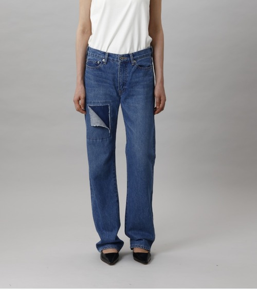 CINOH（チノ）の「WIDE STRAIGHT DAMAGE（デニムパンツ・レディース・ブルー系その他/ライトブルー・24）」の20枚目の写真