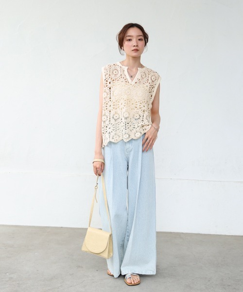 Bab（バブ）の「クロシェベスト（ベスト・レディース・ブラック/アイボリー・FREE）」の17枚目の写真