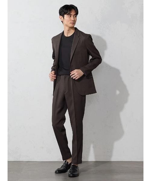 Perfect Suit FActory（パーフェクトスーツファクトリー）の「TOKYORUN　ストレッチ　セットアップパンツ　無地調　ブラウン（スラックス・メンズ・ブラウン・M/LL/3L/L）」の9枚目の写真