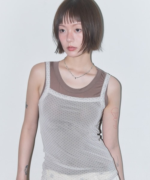 seamless basic./シームレスベーシック Flounce タンクトップ