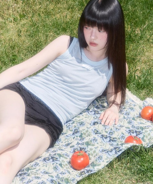 FANCY CLUB(ファンシークラブ)の「FANCY CLUB/ファンシークラブ 3-Way Dot Mesh Layered Sleeveless タンクトップ 秋物 秋服 2026年秋冬(タンクトップ・レディース・ブラウン/スカイブルー・ONE SIZE)」の18枚目の写真