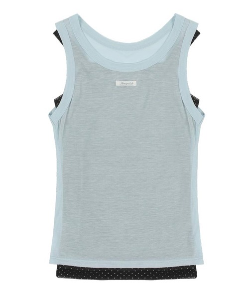 FANCY CLUB(ファンシークラブ)の「FANCY CLUB/ファンシークラブ 3-Way Dot Mesh Layered Sleeveless タンクトップ 秋物 秋服 2026年秋冬(タンクトップ・レディース・ブラウン/スカイブルー・ONE SIZE)」の11枚目の写真