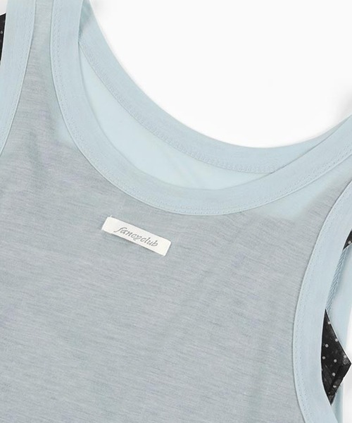 タンクトップ ノースリーブ FANCY CLUB/ファンシークラブ 3-Way Dot Mesh Layered Sleeveless タンクトップ FANCY CLUB/ファンシークラブ 3-Way Dot Mesh Layered