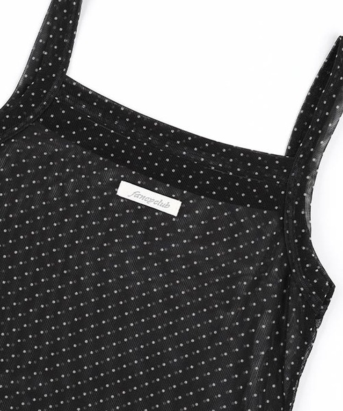 タンクトップ ノースリーブ FANCY CLUB/ファンシークラブ 3-Way Dot Mesh Layered Sleeveless タンクトップ FANCY CLUB/ファンシークラブ 3-Way Dot Mesh Layered