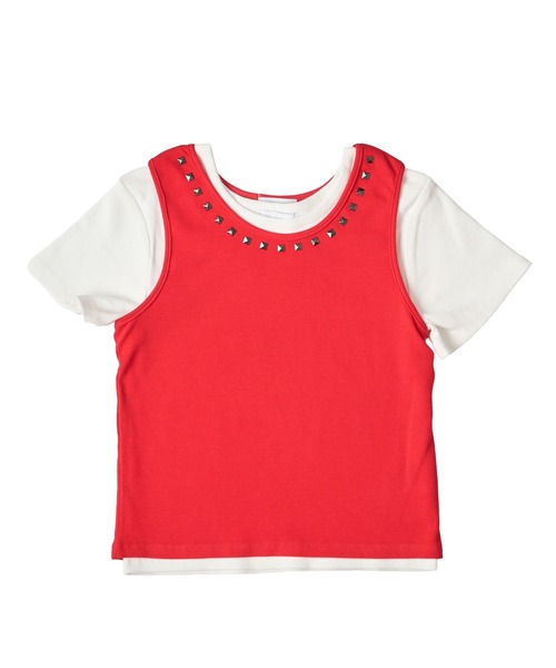 FTW(エフティダブリュー)の「2IN1 STUDS LAYARD TOP(Tシャツ/カットソー・レディース・ホワイト系その他/オフホワイト/ライトブルー・MEDIUM/SMALL)」の12枚目の写真