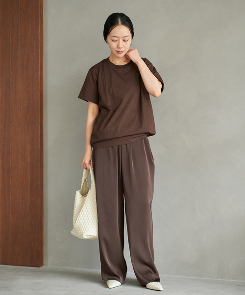 dull satin relax パンツ（その他パンツ）｜Plage（プラージュ）の