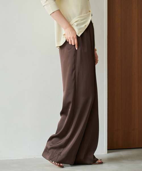 plage（プラージュ）の「dull satin relax パンツ（その他パンツ・レディース・ネイビー/ブラウン・38/36/34）」の10枚目の写真