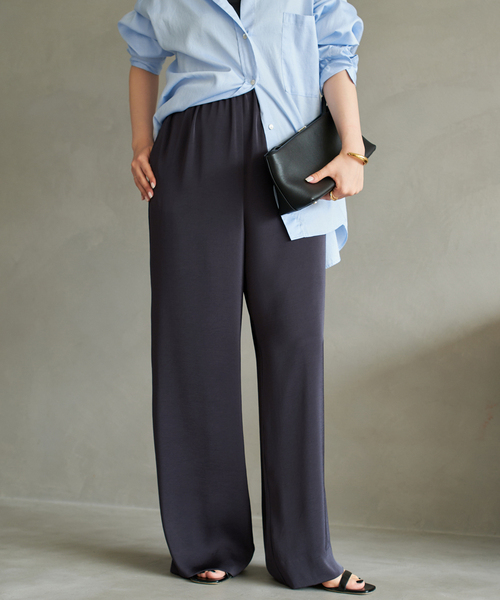 plage（プラージュ）の「dull satin relax パンツ（その他パンツ・レディース・ネイビー/ブラウン・38/36/34）」の22枚目の写真