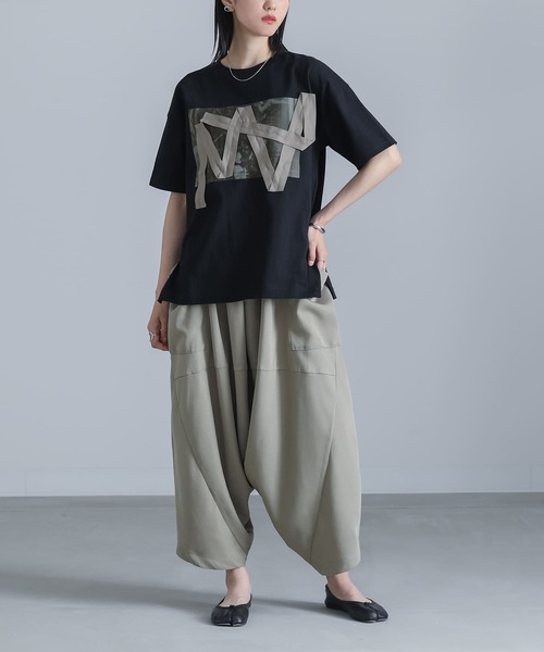 kOhAKU(コハク)の「ランダムテーププリントカットソー(Tシャツ/カットソー・レディース・オフホワイト/ブラック・2/1)」の12枚目の写真