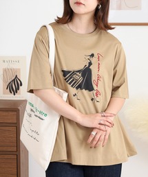 BRODIAEA ウーマンプリント半袖Tシャツ