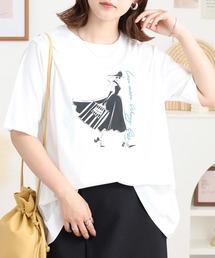 BRODIAEA ウーマンプリント半袖Tシャツ