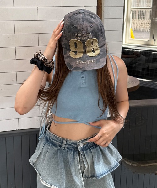 napinna maison(ナピナメゾン)の「【napinna maison×HIINA】カモ柄ロゴキャップ(キャップ・レディース・ピンク/カーキ・FREE)」の17枚目の写真