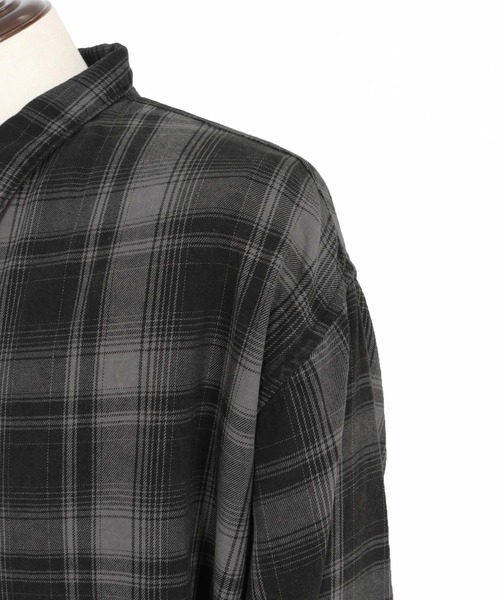 GLIMCLAP(グリムクラップ)の「ms6162-Ripped viyella plaid shirt チェックシャツ(シャツ/ブラウス・メンズ・ブルー/ブラック・S/M/L)」の22枚目の写真