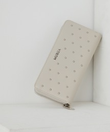 ウォレット ファスナー スタッズ 長財布 ラウンド」に該当する