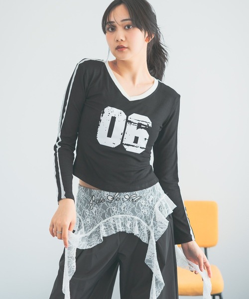 3.3 Field Trip （3.3フィールドトリップ）の「3.3 Field Trip／レースフリルナイロンパンツ（その他パンツ・レディース・ブラック/グレー・FREE）」の20枚目の写真