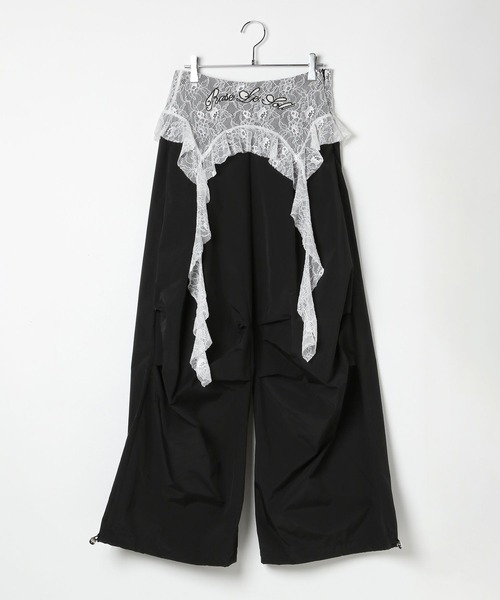 3.3 Field Trip （3.3フィールドトリップ）の「3.3 Field Trip／レースフリルナイロンパンツ（その他パンツ・レディース・ブラック/グレー・FREE）」の19枚目の写真