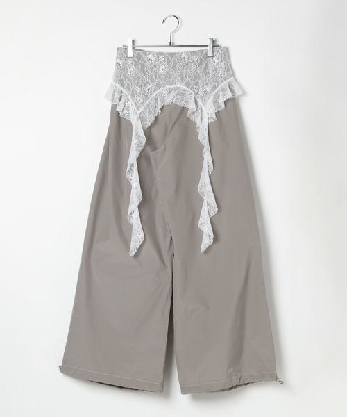 3.3 Field Trip （3.3フィールドトリップ）の「3.3 Field Trip／レースフリルナイロンパンツ（その他パンツ・レディース・ブラック/グレー・FREE）」の18枚目の写真