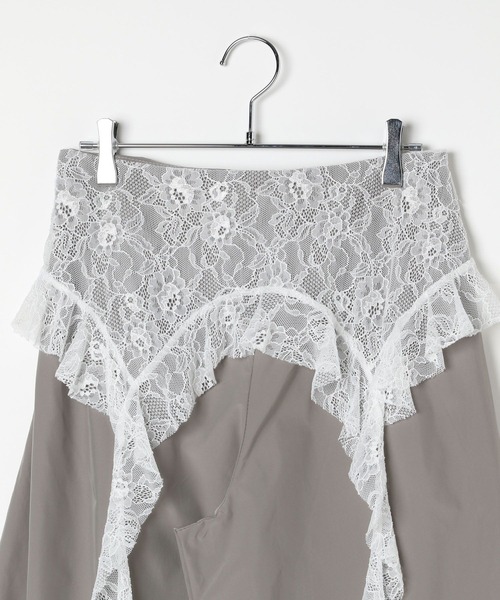 3.3 Field Trip （3.3フィールドトリップ）の「3.3 Field Trip／レースフリルナイロンパンツ（その他パンツ・レディース・ブラック/グレー・FREE）」の16枚目の写真