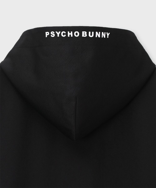 Psycho Bunny（サイコバニー）の「[GOLF]フォントロゴ総柄ジャガード 半袖フーディ（パーカー・メンズ・ホワイト/パープル/ブラック・MEDIUM/LARGE/X-LARGE）」の14枚目の写真
