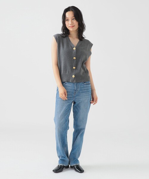 B:MING by BEAMS（ビーミングバイビームス）の「ノースリーブ ニット ベスト（ベスト・レディース・ネイビー/グレー・ONE SIZE）」の9枚目の写真
