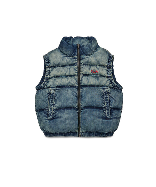 DIESEL(ディーゼル)の「キッズ パファーベスト JWMONSSL(その他アウター・キッズ・インディゴブルー・10Y/14Y/12Y/16Y/6Y/8Y/4Y)」の1枚目の写真