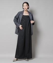 ギャザーデザインサロペットパンツ