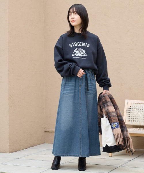 ヴィンテージライク クライミング ロングデニムスカート【THE CRAFT