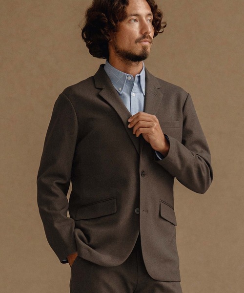 CALL&RESPONSE(コールアンドレスポンス)の「mj10886-テーラードジャケット-メランジツイル(テーラードジャケット・メンズ・チャコール/ブラウン・1/2/3/4)」の1枚目の写真