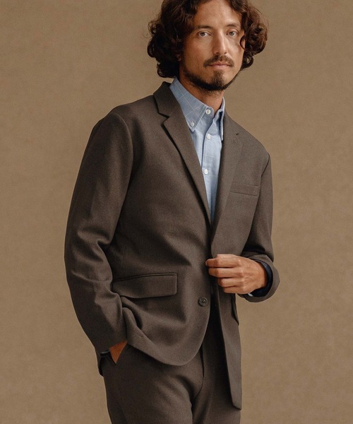 CALL&RESPONSE(コールアンドレスポンス)の「mj10886-テーラードジャケット-メランジツイル(テーラードジャケット・メンズ・チャコール/ブラウン・1/2/3/4)」の3枚目の写真