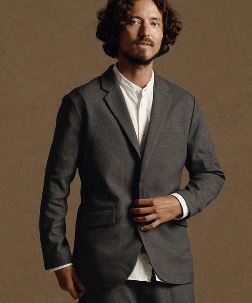 CALL&RESPONSE(コールアンドレスポンス)の「mj10886-テーラードジャケット-メランジツイル(テーラードジャケット・メンズ・チャコール/ブラウン・1/2/3/4)」の8枚目の写真