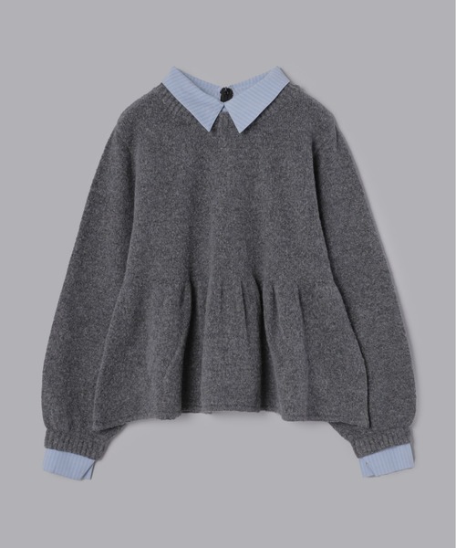 Olu.（オルドット）の「シャツドッキングペプラムニット（ニット