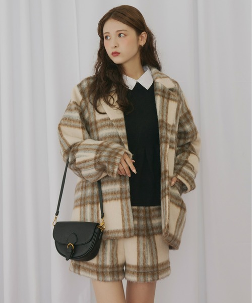 シャツドッキングペプラムニット（ニット/セーター）｜Olu