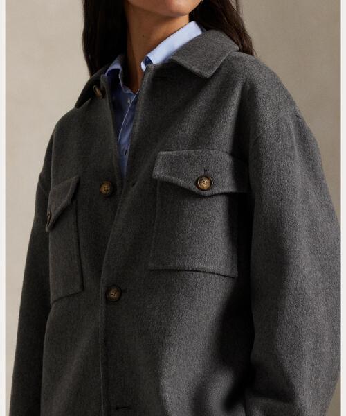 Polo by Ralph Lauren ウールシャツジャケット XS ダブルフェイスド ウール シャツ ジャケット（その他アウター）｜POLO