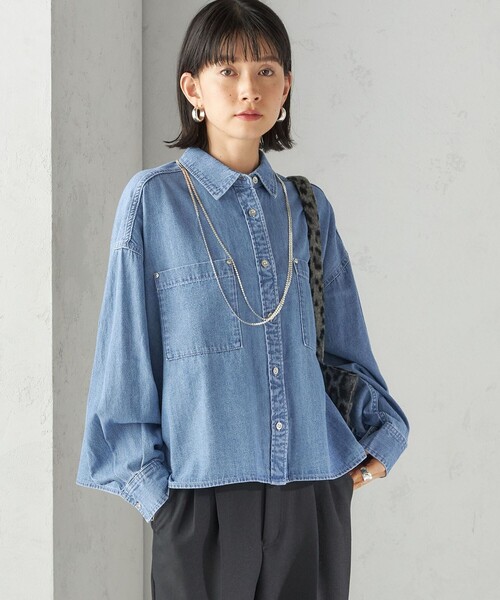 洗濯機可能〉ライトオンス デニム ショート シャツ（シャツ