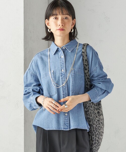 洗濯機可能〉ライトオンス デニム ショート シャツ（シャツ