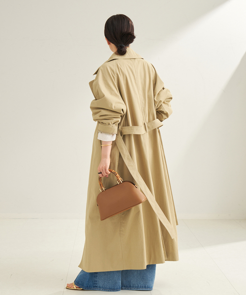 plage（プラージュ）の「《追加》C/N TRENCH コート（トレンチコート・レディース・チョコ/ベージュ・38/36）」の5枚目の写真